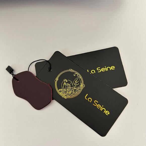 La Seine Burgundy Leather Backpack Satchel With Adjustable Straps - Picture 12 of 13